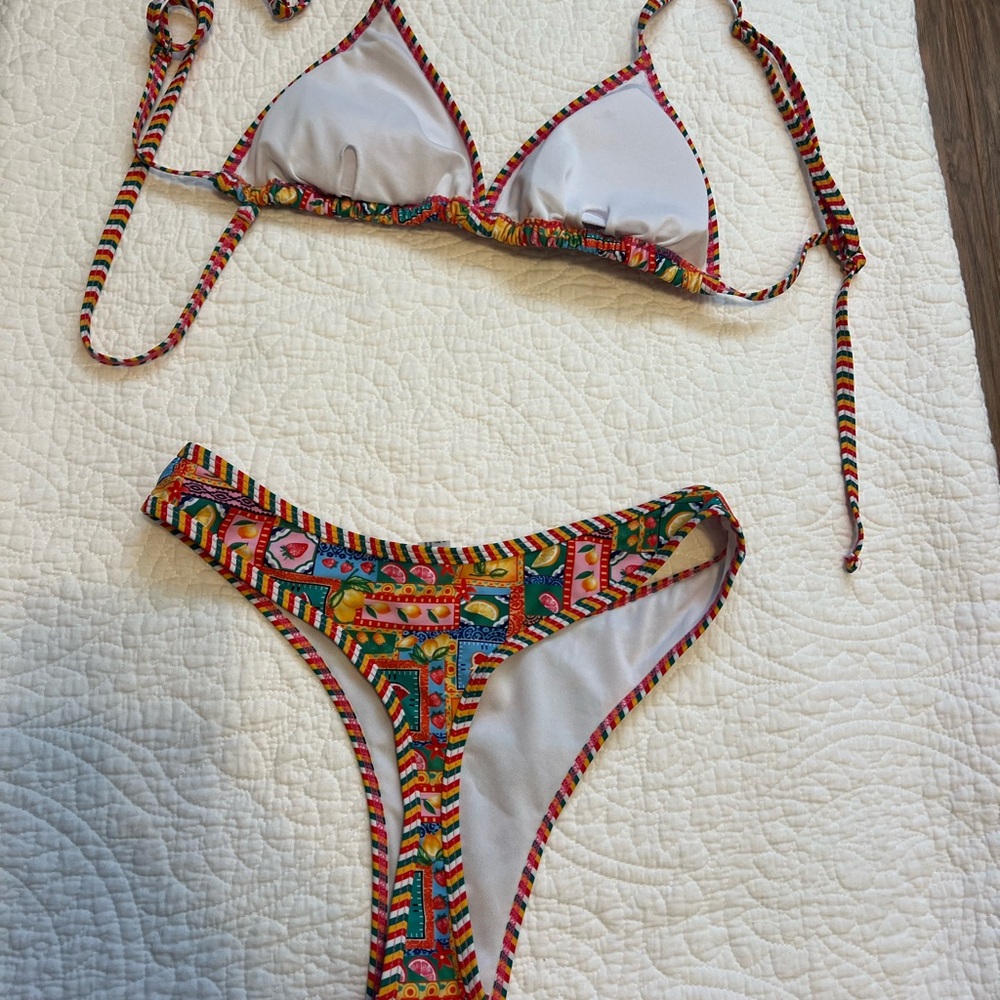 Colorful Patterned Bikini Set - Picture 2 of 2